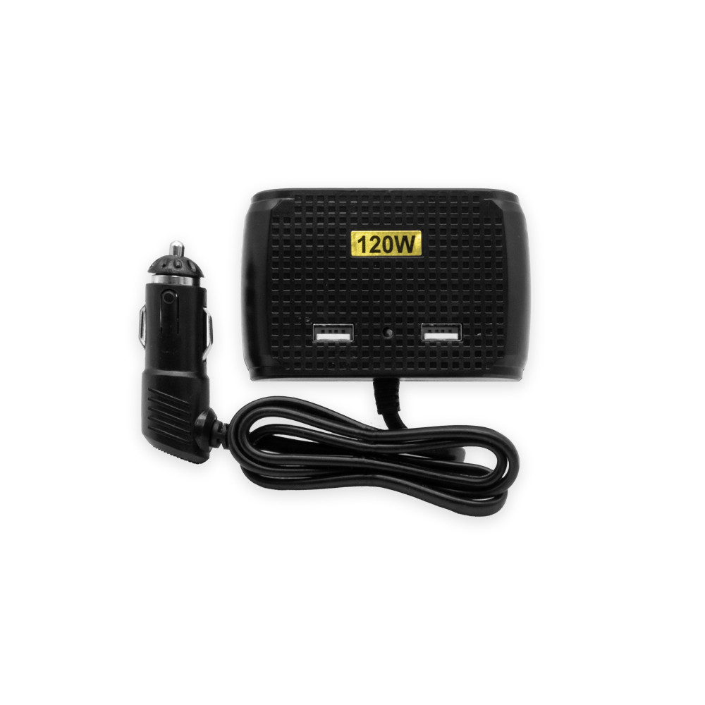 ECOBOX ROZGAŁĘZIACZ ROZDZIELACZ GNIAZDA ZAPALNICZKI CAR FIRE 3 GNIAZDA + USB 4.2A CZARNY 120W 2 ECOBOX ROZGAŁĘZIACZ ROZDZIELACZ GNIAZDA ZAPALNICZKI CAR FIRE 3 GNIAZDA + USB 4.2A CZARNY 120W - obrazek 2