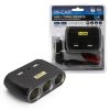 ECOBOX ROZGAŁĘZIACZ ROZDZIELACZ GNIAZDA ZAPALNICZKI CAR FIRE 3 GNIAZDA + USB 4.2A CZARNY 120W 7 zdj 5902270733150