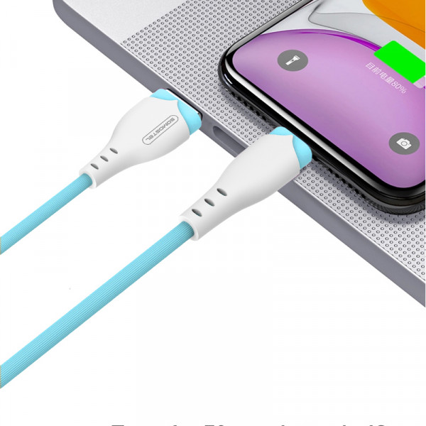 SOMOSTEL KABEL USB MICRO 2.1A NIEBIESKI 2100mAh QUICK CHARGER 1.2M POWERLINE SMS-BP04 MACARON 2 SOMOSTEL KABEL USB MICRO 2.1A NIEBIESKI 2100mAh QUICK CHARGER 1.2M POWERLINE SMS-BP04 MACARON - obrazek 2
