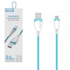 SOMOSTEL KABEL USB MICRO 2.1A NIEBIESKI 2100mAh QUICK CHARGER 1.2M POWERLINE SMS-BP04 MACARON 7 zdj 5904238702949