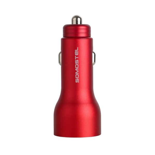 ŁADOWARKA SAMOCHODOWA 5A CZERWONY MIERNIK + KABEL IPHONE SOMOSTEL 30W 2XUSB DUAL SMS-A89 QUICK CHARGE QC 3.0 ALUMINIUM 4 ŁADOWARKA SAMOCHODOWA 5A CZERWONY MIERNIK + KABEL IPHONE SOMOSTEL 30W 2XUSB DUAL SMS-A89 QUICK CHARGE QC 3.0 ALUMINIUM - obrazek 4