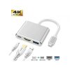 ADAPTER TYP-C ROZDZIELACZ HDMI + TYP-C + USB DEX 13 zdj 5904238703809
