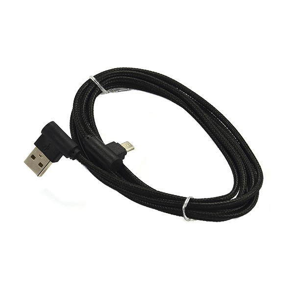 ECONOMY KABEL USB MICRO NYLON CZARNY 2A KĄTOWY 1M 2 ECONOMY KABEL USB MICRO NYLON CZARNY 2A KĄTOWY 1M - obrazek 2