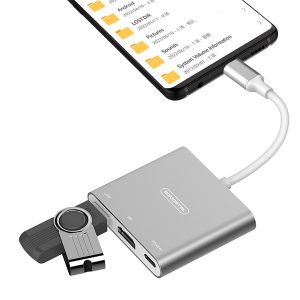 ADAPTER HOST USB-C SOMOSTEL SMS-BZ07 PD 60W 1XTYP-C 1XUSB 1XHDMI DEX HUB 10 zdj 5904238713280 4