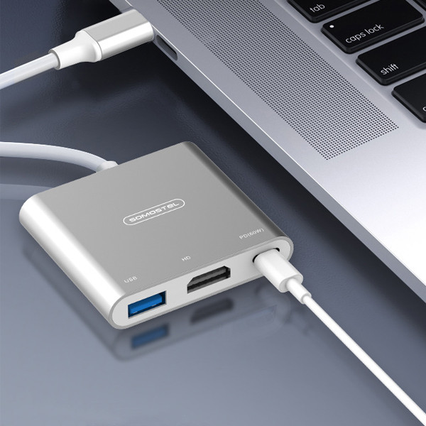 ADAPTER HOST USB-C SOMOSTEL SMS-BZ07 PD 60W 1XTYP-C 1XUSB 1XHDMI DEX HUB 6 ADAPTER HOST USB-C SOMOSTEL SMS-BZ07 PD 60W 1XTYP-C 1XUSB 1XHDMI DEX HUB - obrazek 6