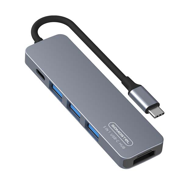ADAPTER HOST USB SOMOSTEL SMS-BZ08 PD 60W 1XTYP-C 2XUSB 2.0 1XUSB 3.0 1xHDMI DEX HUB 2 ADAPTER HOST USB SOMOSTEL SMS-BZ08 PD 60W 1XTYP-C 2XUSB 2.0 1XUSB 3.0 1xHDMI DEX HUB - obrazek 2