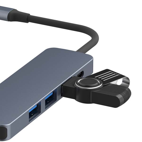 ADAPTER HOST USB SOMOSTEL SMS-BZ08 PD 60W 1XTYP-C 2XUSB 2.0 1XUSB 3.0 1xHDMI DEX HUB 5 ADAPTER HOST USB SOMOSTEL SMS-BZ08 PD 60W 1XTYP-C 2XUSB 2.0 1XUSB 3.0 1xHDMI DEX HUB - obrazek 5