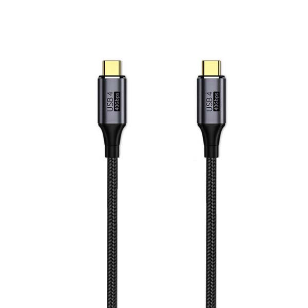 ECONOMY KABEL THUNDERBOLT TYP-C DO TYP-C 40Gbps WZMACNIANY 1M CZARNY PD 8K 60Hz 100W 1 ECONOMY KABEL THUNDERBOLT TYP-C DO TYP-C 40Gbps WZMACNIANY 1M CZARNY PD 8K 60Hz 100W