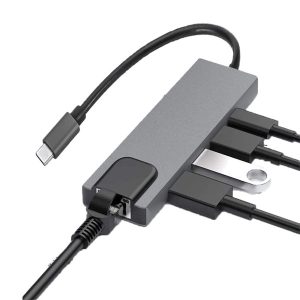 ECOBOX ADAPTER TYP-C ROZDZIELACZ HDMI + TYP-C + USB + RJ45 DEX 7 zdj 5904238713976 2