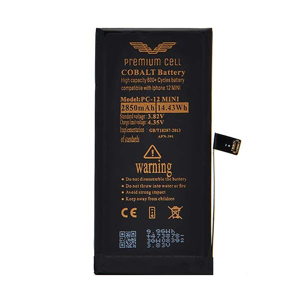 BATERIA PREMIUM CELL COBALT IPHONE 12 MINI 2850mAh 600+ CYCLES 3 BATERIA PREMIUM CELL COBALT IPHONE 12 MINI 2850mAh 600+ CYCLES - obrazek 3