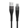 REDX KABEL USB TYP-C QC 3.0 CZARNY 2M QUICK CHARGE OPLOT WZMACNIANY REDX NYLON 8 zdj 5904238714638
