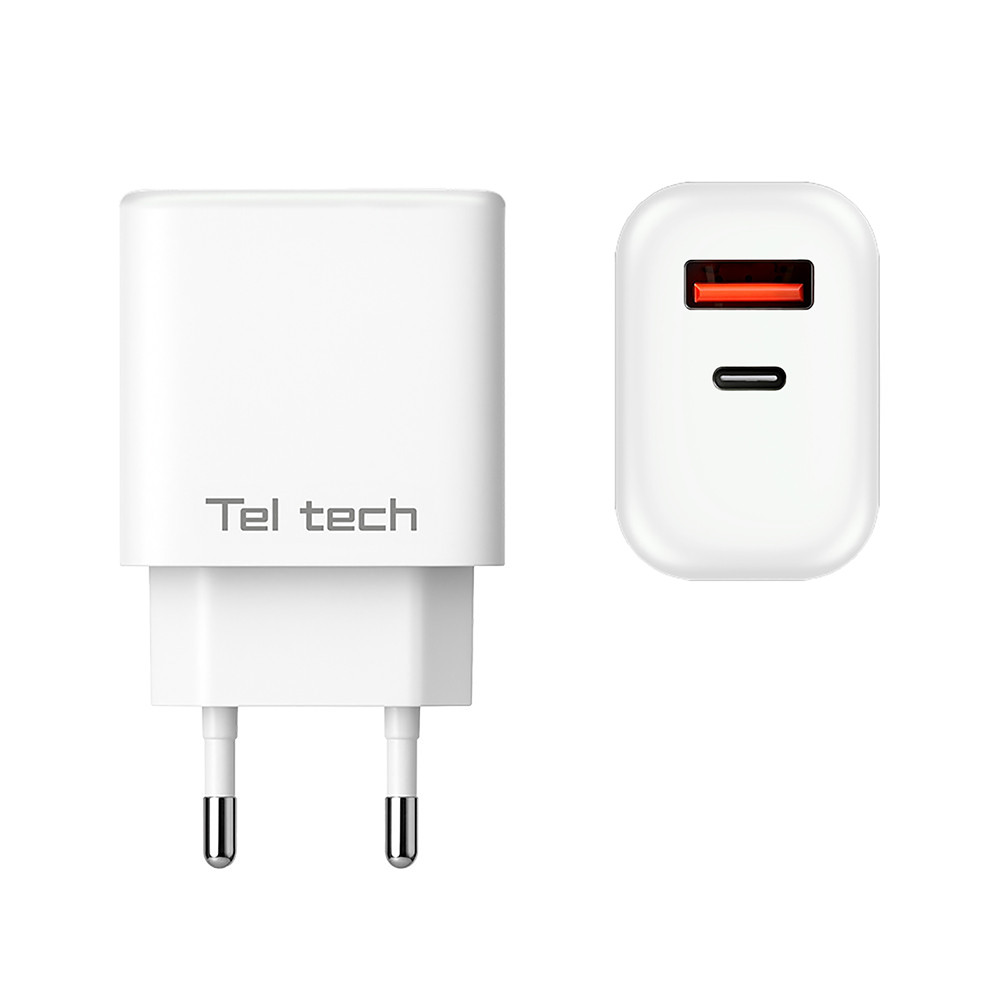 TELTECH ŁADOWARKA SIECIOWA GAN 45W BIAŁY USB+TYP-C TCH-03 2 TELTECH ŁADOWARKA SIECIOWA GAN 45W BIAŁY USB+TYP-C TCH-03 - obrazek 2
