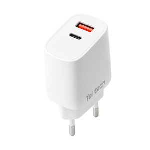TELTECH ŁADOWARKA SIECIOWA 25W BIAŁY USB+TYP-C TCH-02 6 zdj 5904238720943 2