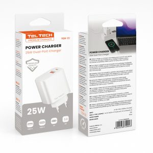 TELTECH ŁADOWARKA SIECIOWA 25W BIAŁY USB+TYP-C TCH-02 7 zdj 5904238720943 3
