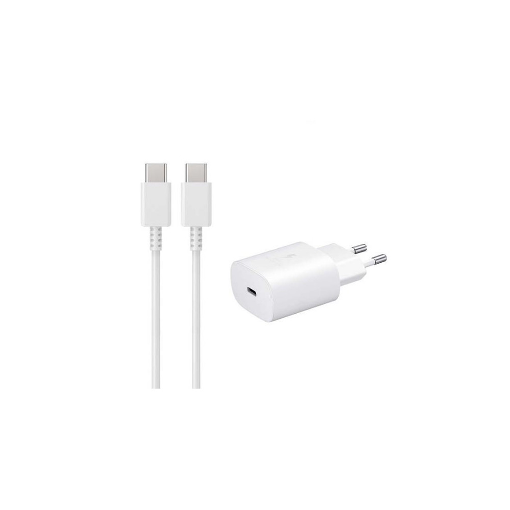 SAMSUNG ŁADOWARKA SIECIOWA TYP-C 25W 3A BIAŁA EP-TA800 + KABEL TYP-C - TYP-C EP-DG977 PD 1 SAMSUNG ŁADOWARKA SIECIOWA TYP-C 25W 3A BIAŁA EP-TA800 + KABEL TYP-C - TYP-C EP-DG977 PD