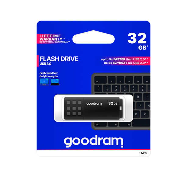 PENDRIVE 32GB GOODRAM UME3 USB 3.0 PAMIĘĆ PRZENOŚNA TGD-UME30320K0R11 1 PENDRIVE 32GB GOODRAM UME3 USB 3.0 PAMIĘĆ PRZENOŚNA TGD-UME30320K0R11