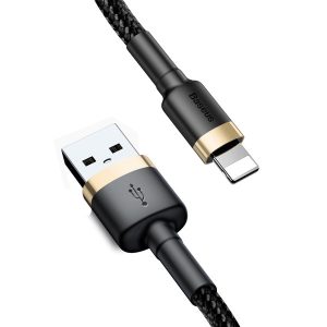 KABEL USB LIGHTNING BASEUS CAFULE 2.4A 1M (ZŁOTO-CZARNY) 9 zdj 6953156274990 3