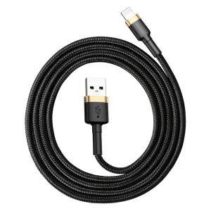 KABEL USB LIGHTNING BASEUS CAFULE 2.4A 1M (ZŁOTO-CZARNY) 10 zdj 6953156274990 4