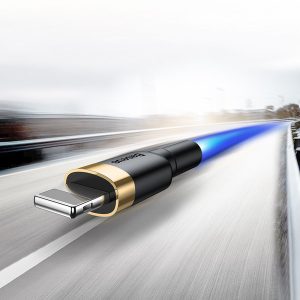 KABEL USB LIGHTNING BASEUS CAFULE 2.4A 1M (ZŁOTO-CZARNY) 11 zdj 6953156274990 5
