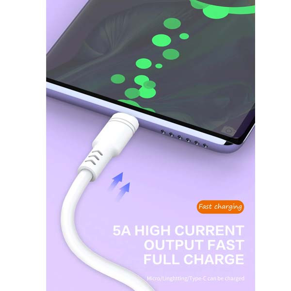 ABADOS KABEL USB MICRO USB BIAŁY 30CM 5A BOX 5 ABADOS KABEL USB MICRO USB BIAŁY 30CM 5A BOX - obrazek 5