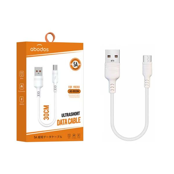 ABADOS KABEL USB MICRO USB BIAŁY 30CM 5A BOX 1 ABADOS KABEL USB MICRO USB BIAŁY 30CM 5A BOX