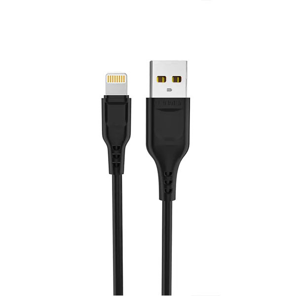 KABEL USB IPHONE DENMEN CZARNY 2.4A 1M D01L 2 KABEL USB IPHONE DENMEN CZARNY 2.4A 1M D01L - obrazek 2