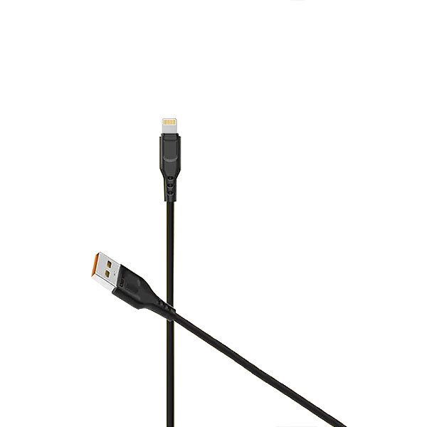 KABEL USB IPHONE DENMEN CZARNY 2.4A 1M D01L 3 KABEL USB IPHONE DENMEN CZARNY 2.4A 1M D01L - obrazek 3