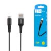 DENMEN KABEL USB WZMACNIANY OPLOT MICR CZARNY1M D02V 6 zdj 6973224870114