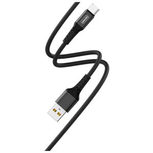 KABEL USB WZMACNIANY OPLOT TYP-C DENMEN CZARNY 1M D02T 7 zdj 6973224870145 3
