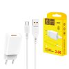 ŁADOWARKA SIECIOWA 2.4A + KABEL TYP-C USB BIAŁA DENMEN 2400mA DC01 12W 9 zdj 6973224870329
