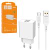 ŁADOWARKA SIECIOWA 2.1A 10W BIAŁA DENMEN 2100mA 2xUSB DC02 + KABEL TYP-C BIAŁY 1M 6 zdj 6973224870442