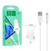 ŁADOWARKA SAMOCHODOWA 3A + KABEL IPHONE BIAŁA DENMEN 3100mA DUAL FAST CHARGING 2XUSB DZ06L 15W 7 zdj 6973224872057