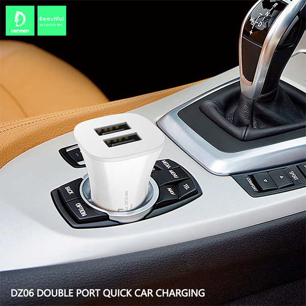 ŁADOWARKA SAMOCHODOWA 3A + KABEL IPHONE BIAŁA DENMEN 3100mA DUAL FAST CHARGING 2XUSB DZ06L 15W 6 ŁADOWARKA SAMOCHODOWA 3A + KABEL IPHONE BIAŁA DENMEN 3100mA DUAL FAST CHARGING 2XUSB DZ06L 15W - obrazek 6