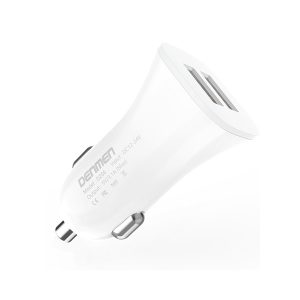 ŁADOWARKA SAMOCHODOWA 3A + KABEL TYP-C BIAŁA DENMEN 3100mA DUAL FAST CHARGING 2XUSB DZ06T 15W 8 zdj 6973224872064 2