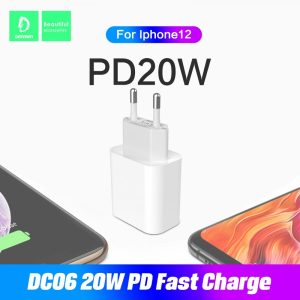 ŁADOWARKA SIECIOWA 3,6A 20W BIAŁA DENMEN + KABEL IPHONE 3600mA DC06 PD TYP-C DO IPHONE 8 zdj 6973224872170 2