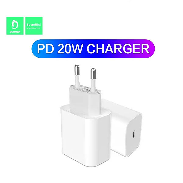 ŁADOWARKA SIECIOWA 3,6A 20W BIAŁA DENMEN + KABEL IPHONE 3600mA DC06 PD TYP-C DO IPHONE 4 ŁADOWARKA SIECIOWA 3,6A 20W BIAŁA DENMEN + KABEL IPHONE 3600mA DC06 PD TYP-C DO IPHONE - obrazek 4