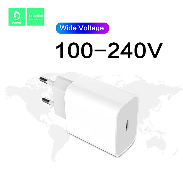 ŁADOWARKA SIECIOWA 3,6A 20W BIAŁA DENMEN + KABEL IPHONE 3600mA DC06 PD TYP-C DO IPHONE 5 ŁADOWARKA SIECIOWA 3,6A 20W BIAŁA DENMEN + KABEL IPHONE 3600mA DC06 PD TYP-C DO IPHONE - obrazek 5