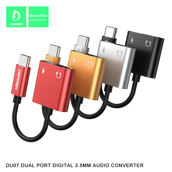 ADAPTER HF TYP-C DENMEN ZŁOTY AUDIO JACK 3.5 CALA + ZASILANIE DU07 4 ADAPTER HF TYP-C DENMEN ZŁOTY AUDIO JACK 3.5 CALA + ZASILANIE DU07 - obrazek 4