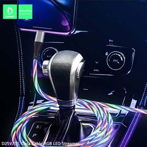DENMEN KABEL USB MICRO DENMEN LED STREMER 1M SREBRNY D25 2,4A 5 zdj 6973224872989 2
