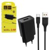 ŁADOWARKA SIECIOWA 2.4A + KABEL TYP-C USB CZARNA DENMEN 2400mA DC01 12W BLACK 4 zdj 6973224873849