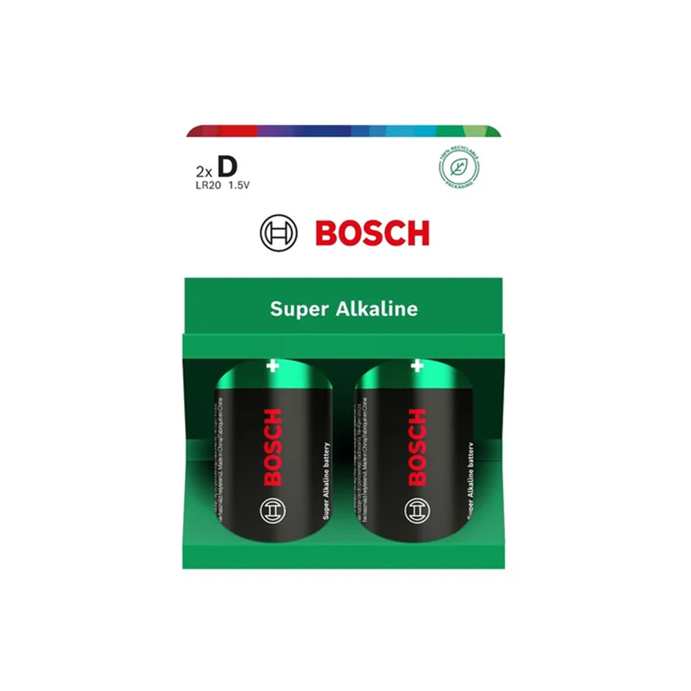 BATERIA BOSCH 2SZT D SUPER ALKALINE LR20SA2B/00 1 BATERIA BOSCH 2SZT D SUPER ALKALINE LR20SA2B/00