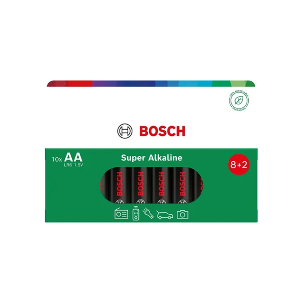 BATERIA BOSCH 10SZT AA SUPER ALKALINE LR6SA10B/00 1 BATERIA BOSCH 10SZT AA SUPER ALKALINE LR6SA10B/00