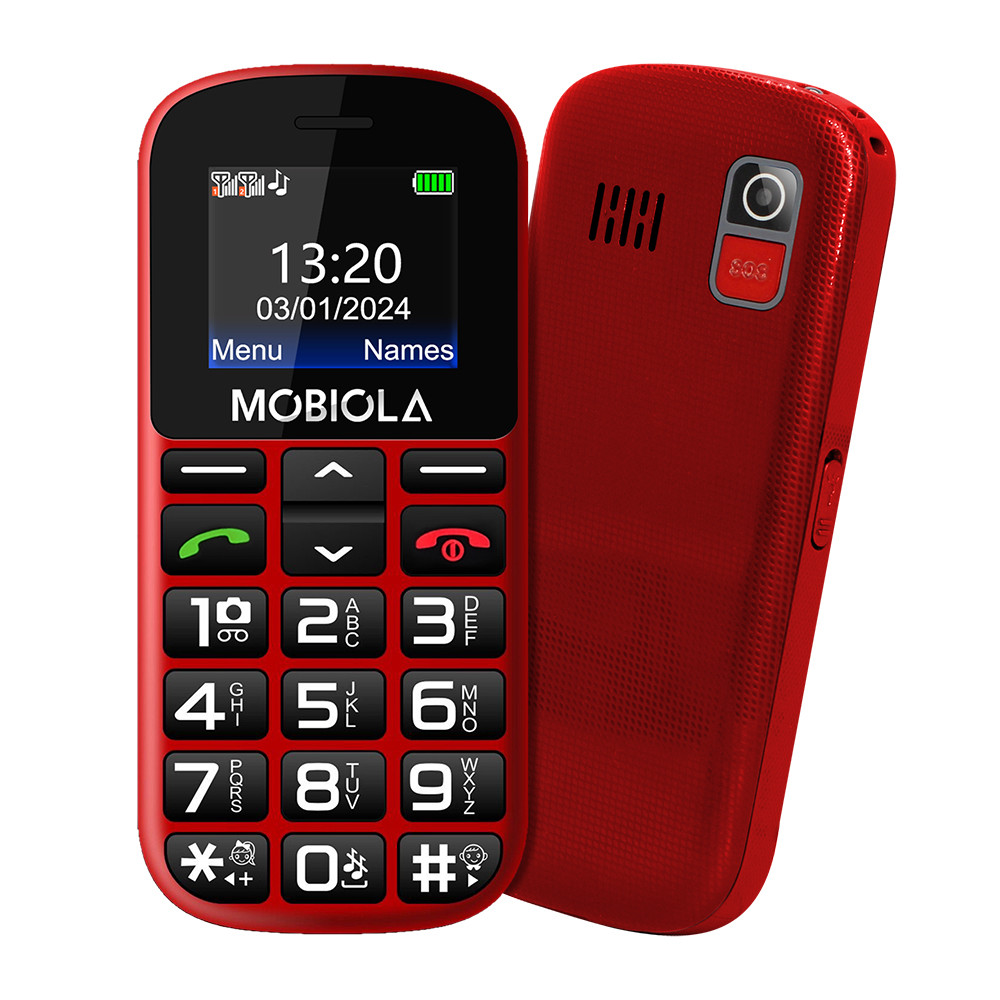 TELEFON GSM MOBIOLA MB200 2G TELEFON DLA SENIORA CZERWONY 1 TELEFON GSM MOBIOLA MB200 2G TELEFON DLA SENIORA CZERWONY
