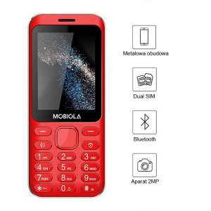 TELEFON GSM MOBIOLA MB3200i 2G CZERWONY TELEFON KLASYCZNY DLA SENIORA 7 zdj 8595657400270 2