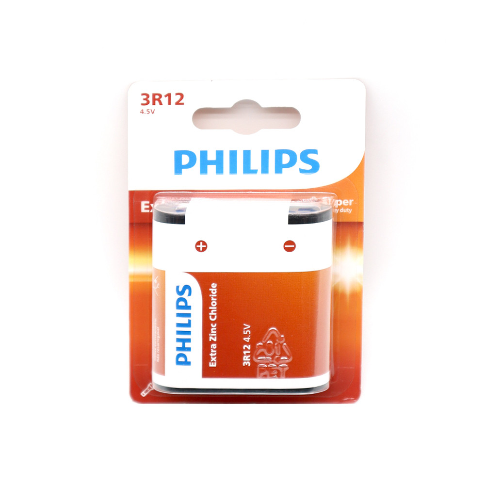 BATERIA PHILIPS R12 4.5V LONGLIFE Phil-3R12L1B/10 1 BATERIA PHILIPS R12 4.5V LONGLIFE Phil-3R12L1B/10