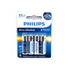 BATERIA PHILIPS AA LR6 BLISTER 4SZT BATERIE ULTRA ALKALINE Phil-LR6E4B/10 4 zdj 8712581550387