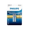BATERIA PHILIPS AAA 2SZT BATERIE ULTRA ALKALINE Phil-LR03E2B/10 5 zdj 8712581550493