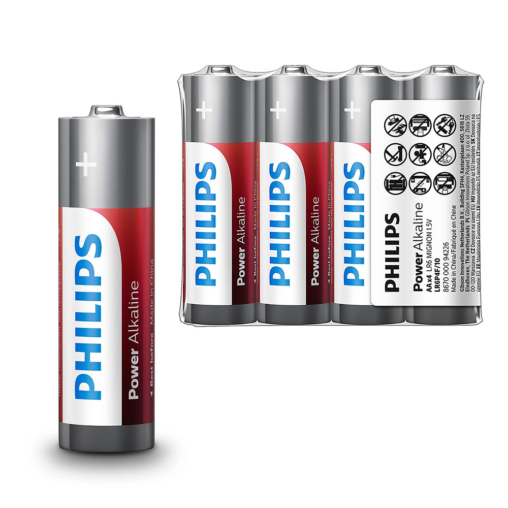 BATERIA PHILIPS AA 4SZT BATERIE POWER ALKALINE Phil-LR6P4F/10 1 BATERIA PHILIPS AA 4SZT BATERIE POWER ALKALINE Phil-LR6P4F/10